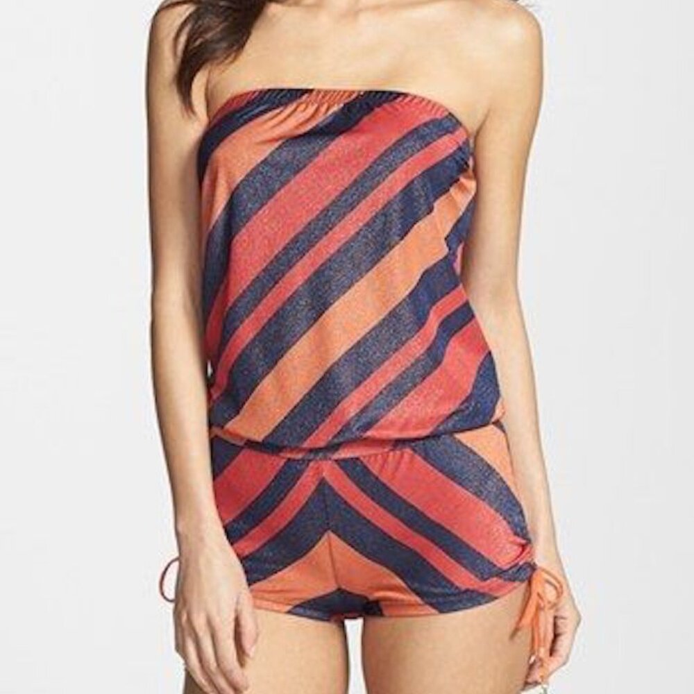 Marc by Marc Jacobs Cory Bandeau Strapless Cover Up Romper